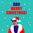 Merry Christmas Bro Snoop Dogg Confetti-exploding Greetings Card