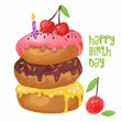 Happy Birthday Donut Confetti-exploding Greetings Card