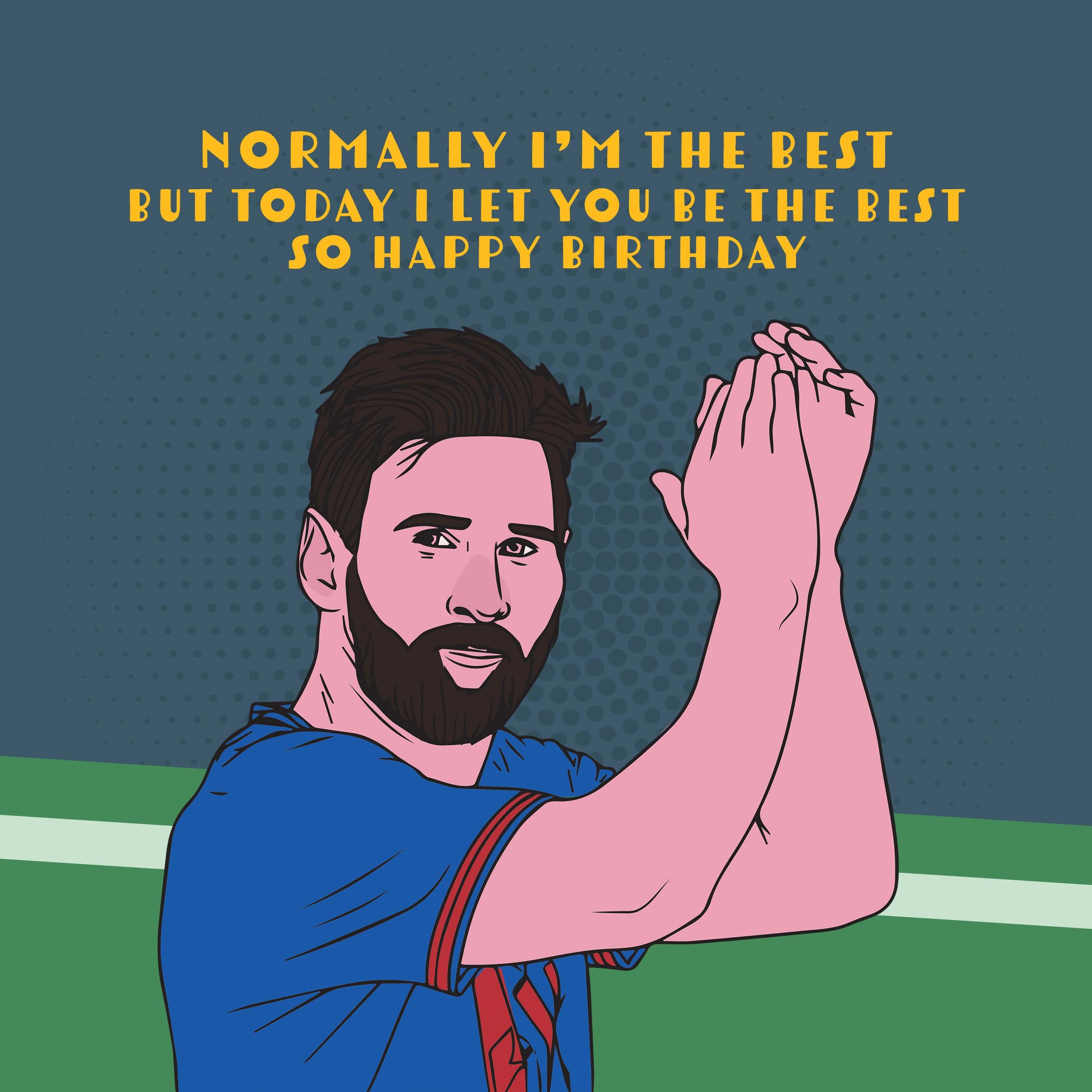 Lionel Messi Happy Birthday Confetti-exploding Greetings Card – Boomf