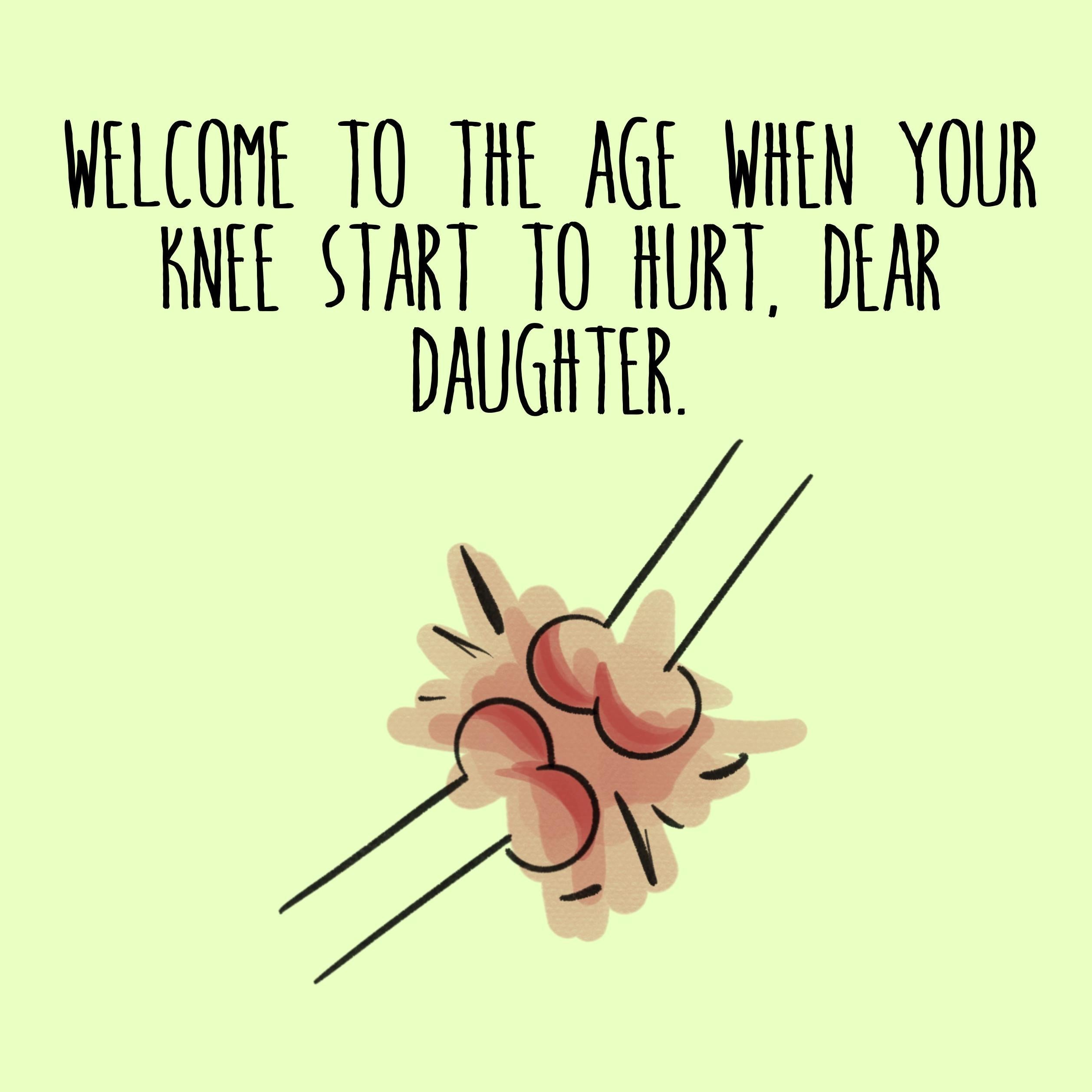 Exploding Knees Welcome To The Knee Pain Age Happy Birthday Confetti-exploding Greetin ...