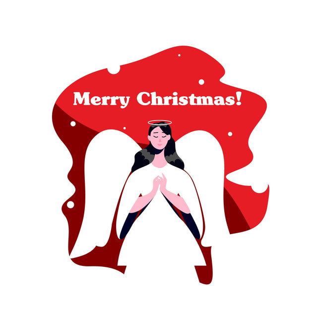 Merry Christmas Beautiful Angel Confetti-exploding Greetings Card