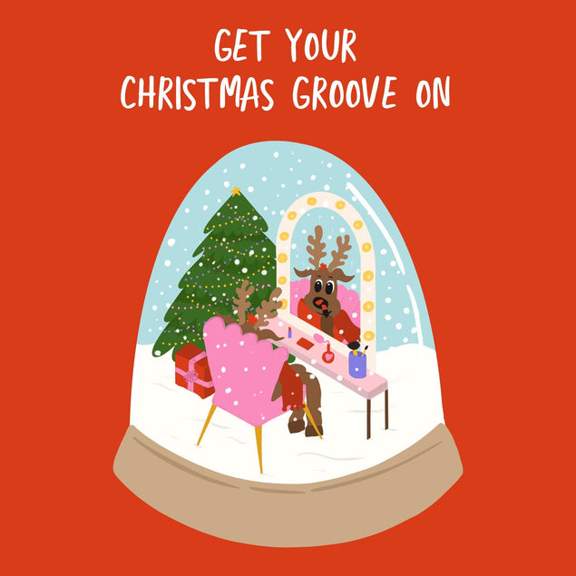 Rudolph Christmas Groove Confetti-exploding Greetings Card