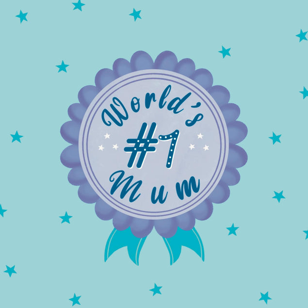 World's #1 Mum Confetti-exploding Greetings Card