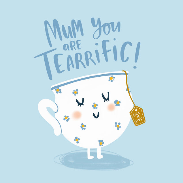 Mum Tearriffic Teacup Mother's Day Confetti-exploding Greetings Card