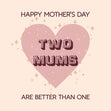 Happy Mother's Day Two Mums Are Better Than One Confetti-exploding Greetings Card