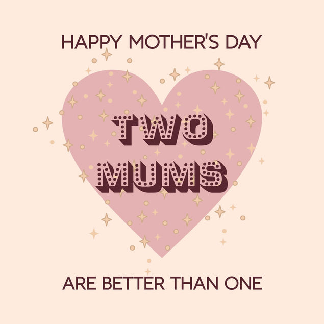 Happy Mother's Day Two Mums Are Better Than One Confetti-exploding Greetings Card