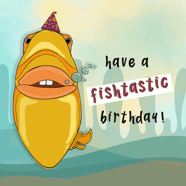 Have A Fishtastic Birthday Funny Fish Confetti-exploding Greetings