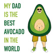 Dad Best Avocado In The World Confetti-exploding Greetings Card