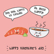 Happy To Sashimi Valentine's Day Confetti-exploding Greetings Card