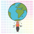 Girl Holding The Planet Happy Women's Day Confetti-exploding Greetings Card