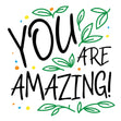 You Are Amazing! Leaves Confetti-exploding Greetings Card