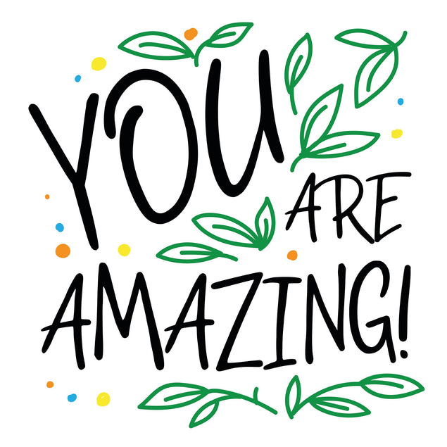 You Are Amazing! Leaves Confetti-exploding Greetings Card