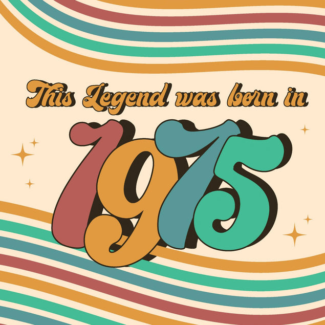 Legend Was Born In 1975 Confetti-exploding Greetings Card