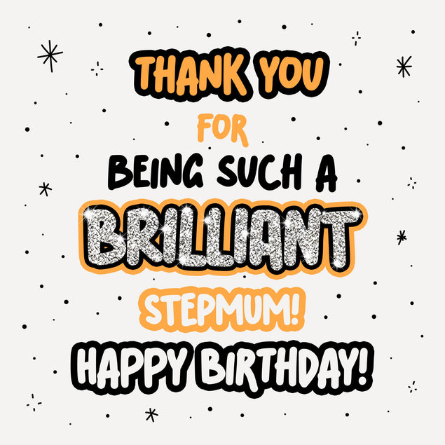 Happy Birthday Stepmum Brilliant Confetti-exploding Greetings Card