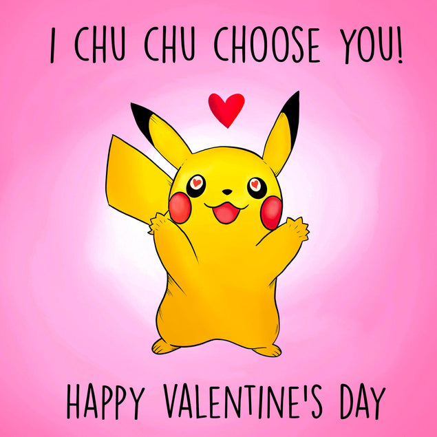 I Chu Chu Choose You Pikachu Valentine's Day Confetti-exploding Greetings Card