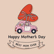 Pink Car Happy Mother's Day Mother-in-law Confetti-exploding Greetings Card