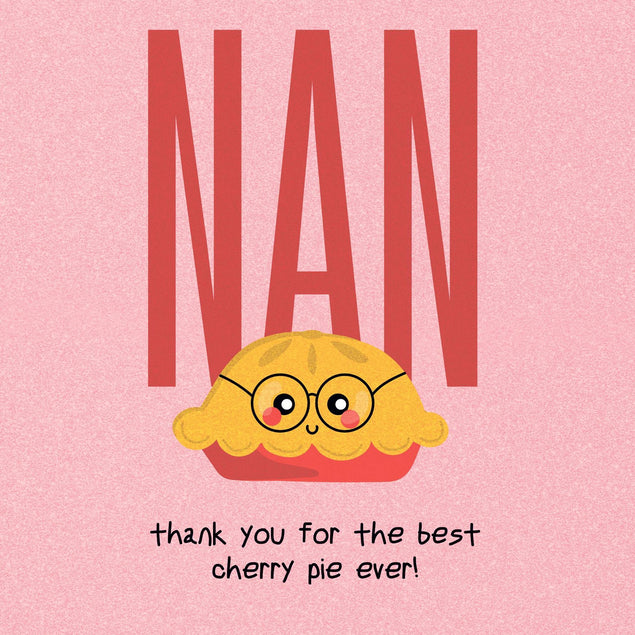 Nan Best Cherry Pie Ever Confetti-exploding Greetings Card