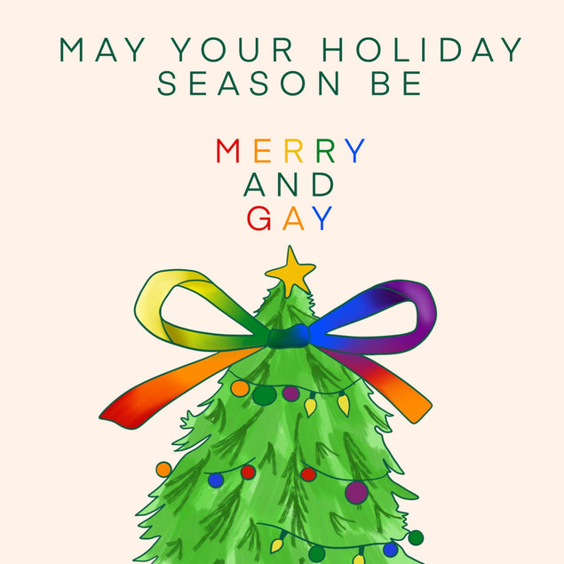 Merry & Gay LGBTQ+ Christmas Confetti-exploding Greetings Card