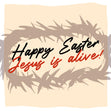 Jesus Is Alive Crown Of Thorns Easter Confetti-exploding Greetings Card
