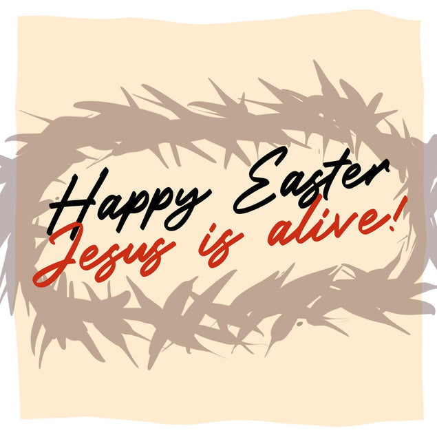 Jesus Is Alive Crown Of Thorns Easter Confetti-exploding Greetings Card