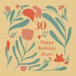 Vintage Flowers Happy 30th Birthday Mum Confetti-exploding Greetings Card