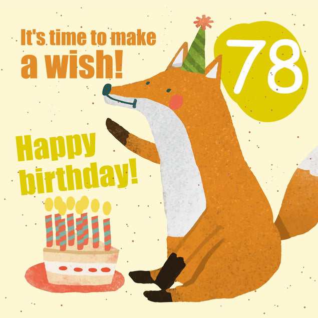 Make a Wish 78th Birthday Confetti-exploding Greetings Card