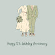 Happy 12th Wedding Anniversary Couple Wearing Converse Shoes Confetti-exploding Greetings Card