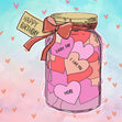 Happy Birthday Jar Full Of Hearts Confetti-exploding Greetings Card