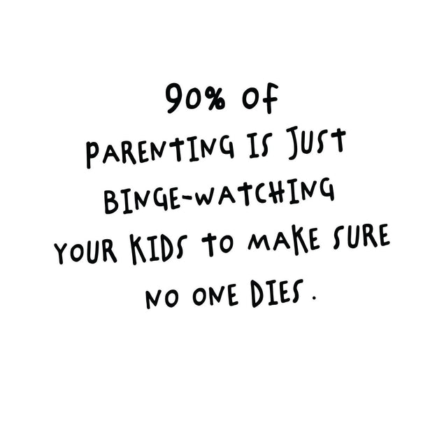 Parenting Binge-watching Confetti-exploding Greetings Card