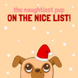 Naughty Puppy Christmas Confetti-exploding Greetings Card