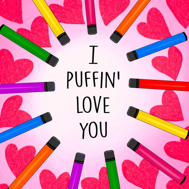 I Puffin' Love You Valentine's Day Confetti-exploding Greetings Card