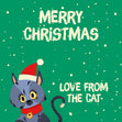 Merry Christmas From The Cat Christmas Confetti-exploding Greetings Card
