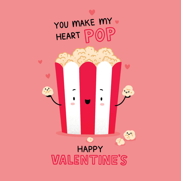 You Make My Heart Pop Valentine's Day Confetti-exploding Greetings Card