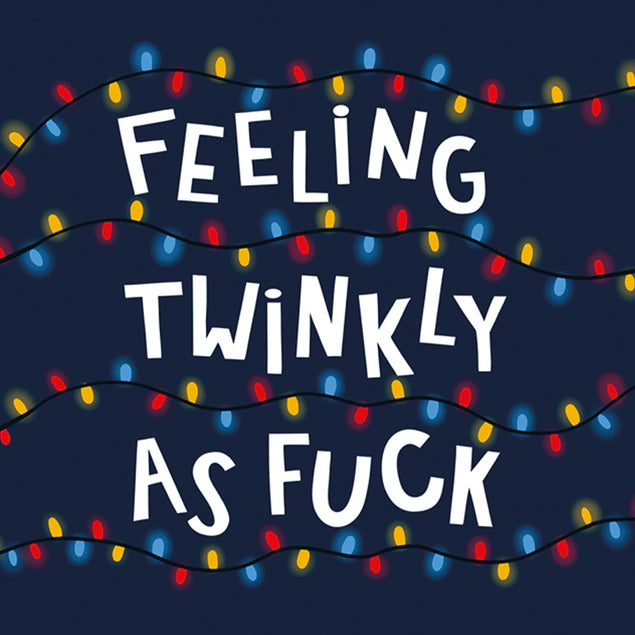 Feeling Twinkly Fairy Light Christmas Confetti-exploding Greetings Card