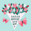 Mum Flowers And Butterflies Mother's Day Confetti-exploding Greetings Card