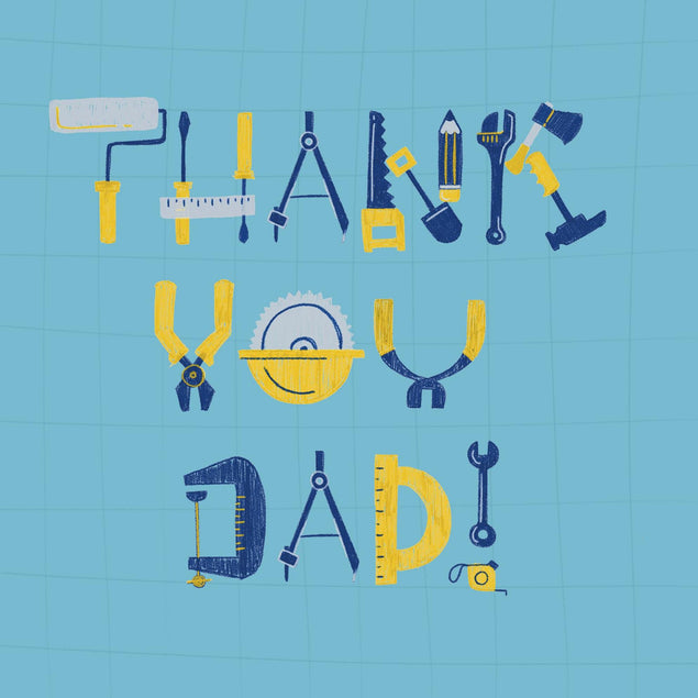 Thank You Dad Tools Confetti-exploding Greetings Card