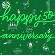 Happy 50th Anniversary Drinks And Gifts Confetti-exploding Greetings Card