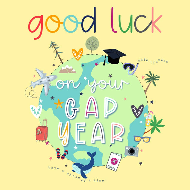 Good Luck On Your Gap Year Safe Travels Confetti-exploding Greetings Card