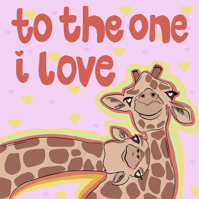 Cute Giraffe Couple Valentine's Confetti-exploding Greetings Card