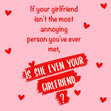 Is She Even Your Girlfriend Confetti-exploding Greetings Card