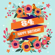 Happy Birthday Birds 84 Confetti-exploding Greetings Card