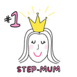 #1 Step-Mum 3D Cube Card