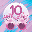 Happy 10th Birthday Cupcake Glasses Confetti-exploding Greetings Card