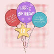 Balloons Happy 18th Birthday Granddaughter Confetti-exploding Greetings Card