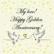 My Love Happy Golden Anniversary Confetti-exploding Greetings Card