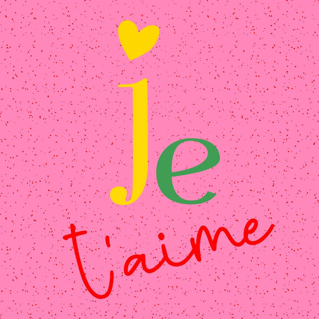 Je T'aime Confetti-exploding Greetings Card