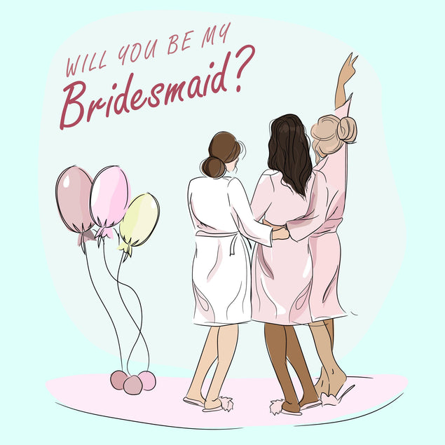 Girls Will You Be My Bridesmaid Proposal Confetti-exploding Greetings Card