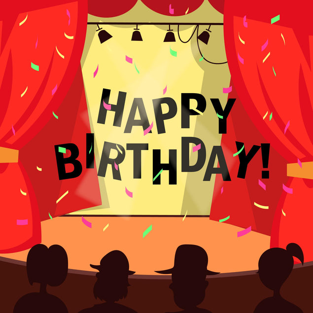 Musical Theatre Happy Birthday Confetti-exploding Greetings Card