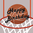 Basketball Happy Birthday Confetti-exploding Greetings Card