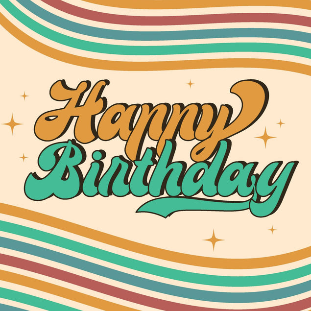 Happy Birthday Vintage Confetti-exploding Greetings Card